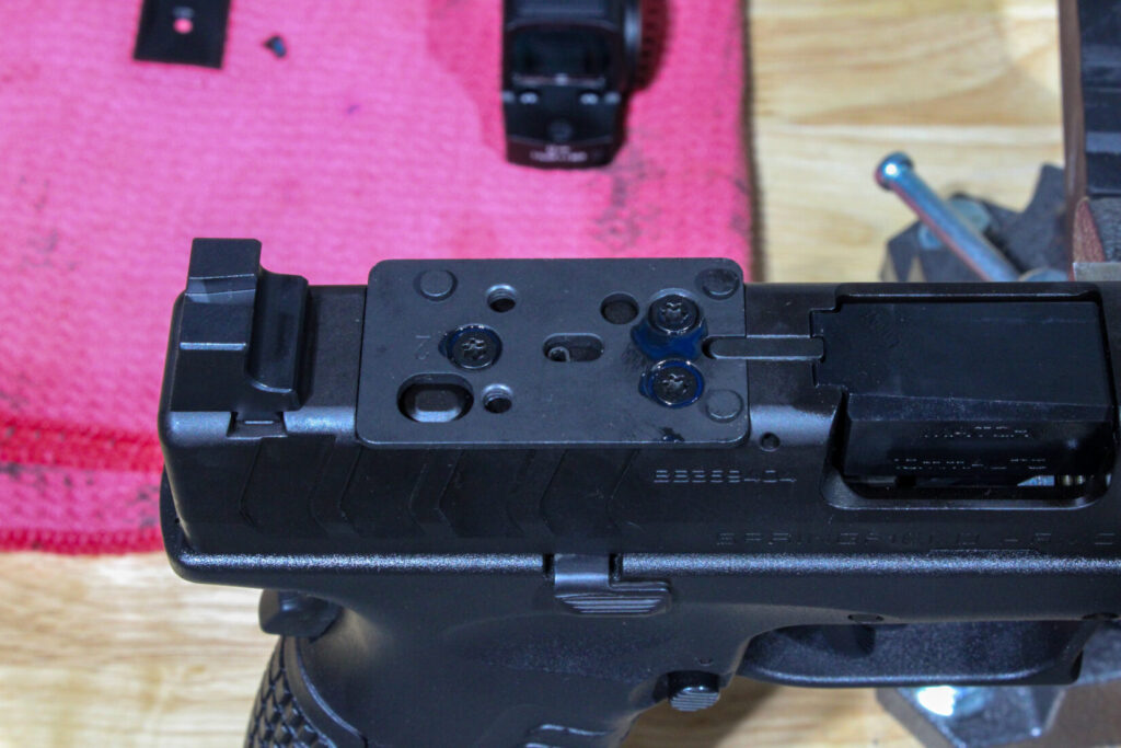 Springfield OSP Optic Plate Mounted on Springfield XD-M Elite. 
