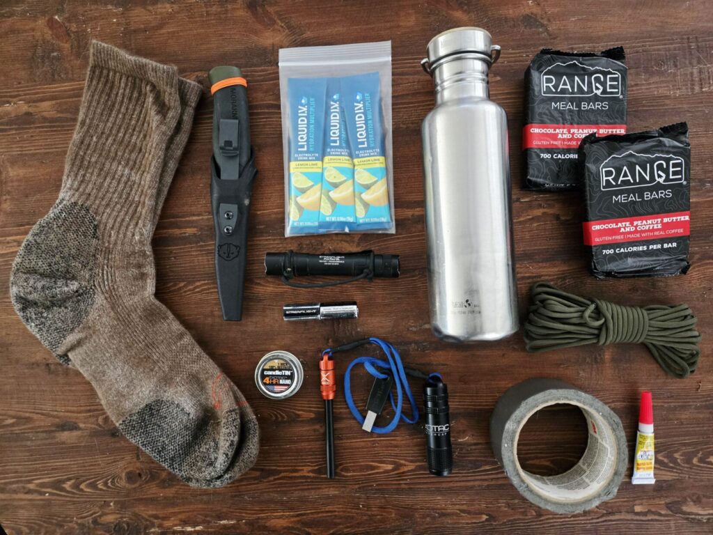 Basic items that can be cached in a bucket for survival needs