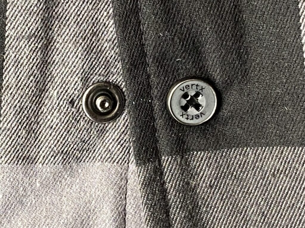 vertx snap on flannel