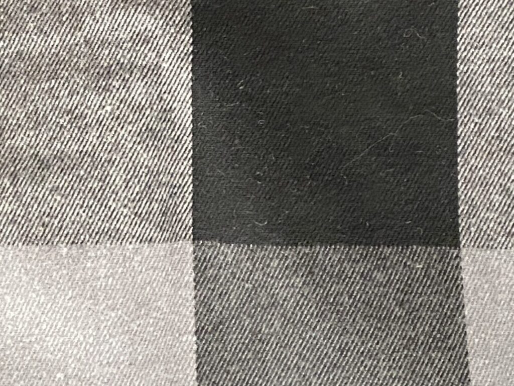 closeup of flannel