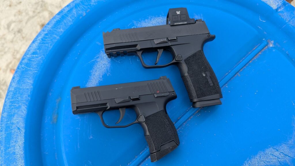 The P365 BB gun beside real SIG P365 XMACRO