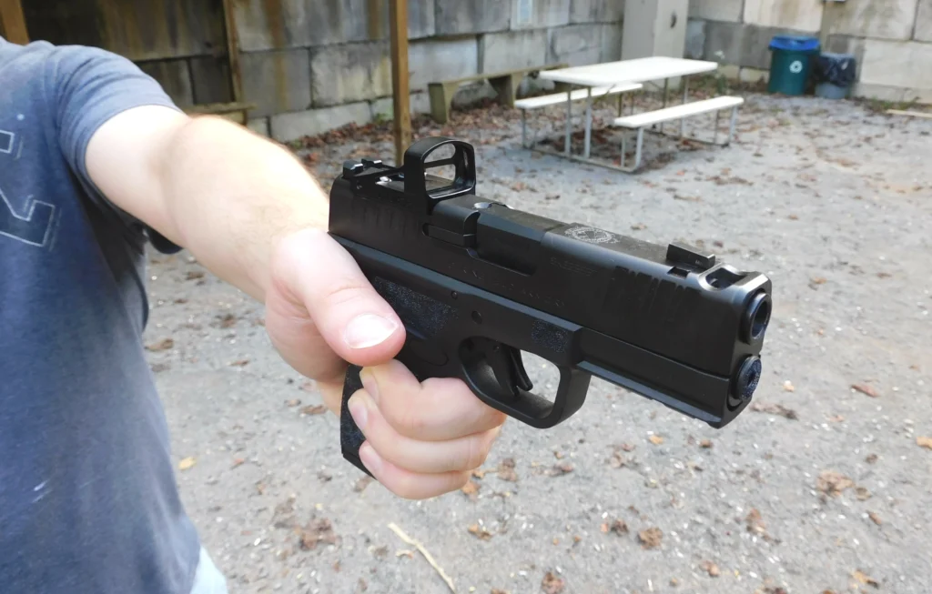 Springfield Hellcat Pro Comp pistol with Shield RMSc optic