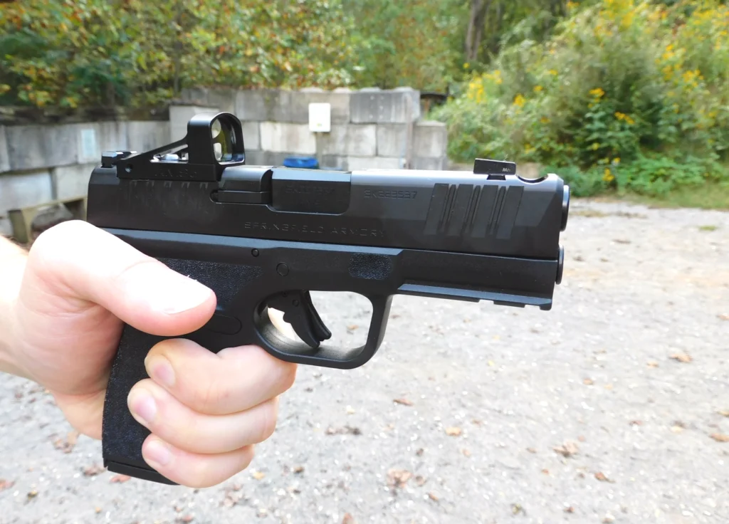 Springfield Hellcat Pro Comp pistol with Shield RMSc optic