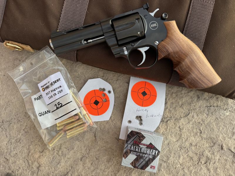 All ammunition shot well in the Korth, here's two of the best groups.