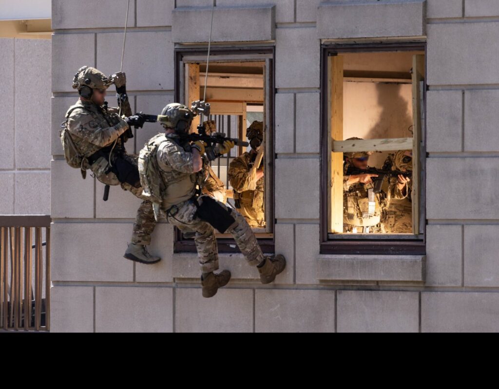 The FBI’s Hostage Rescue Team during a mission