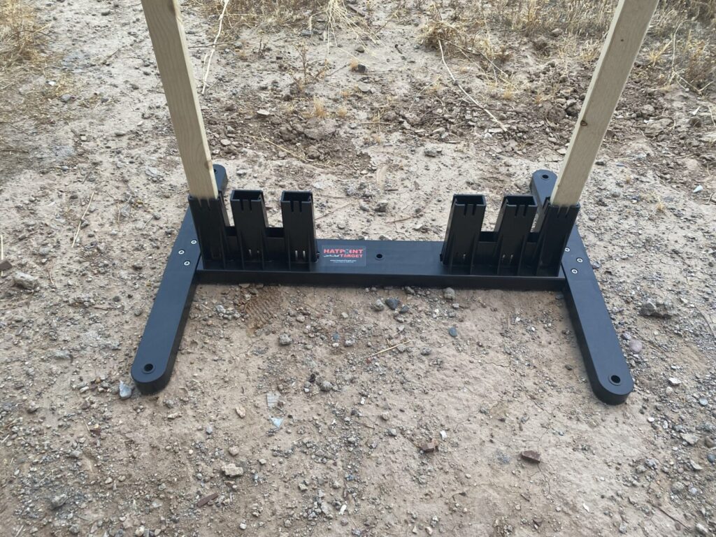 The HatPoint Target Stand is a tough polymer target stand. It’s lightweight, portable, and easy to use. And it’s made in the USA