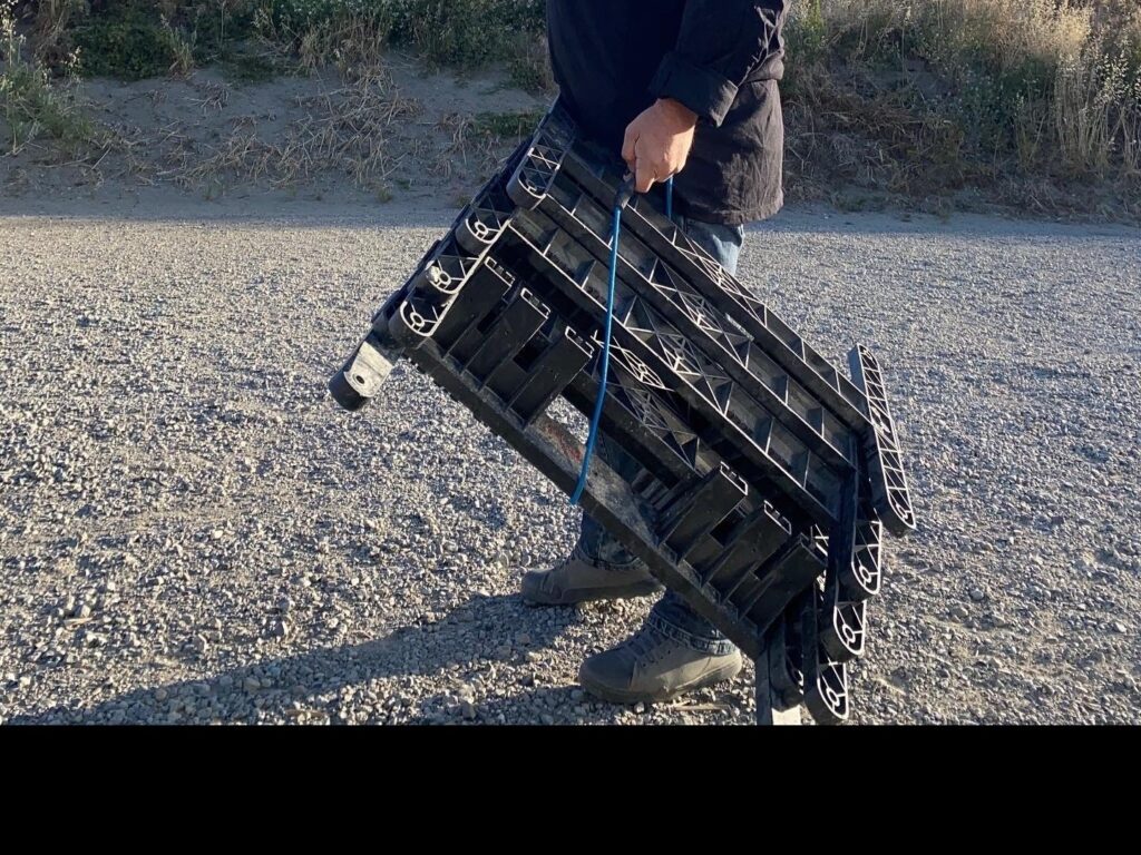 The compact and stackable design of the HatPoint Target Stand facilitates easy storage and transportation. This is particularly beneficial for those requiring multiple stands. (Image: HatPoint Target Company)