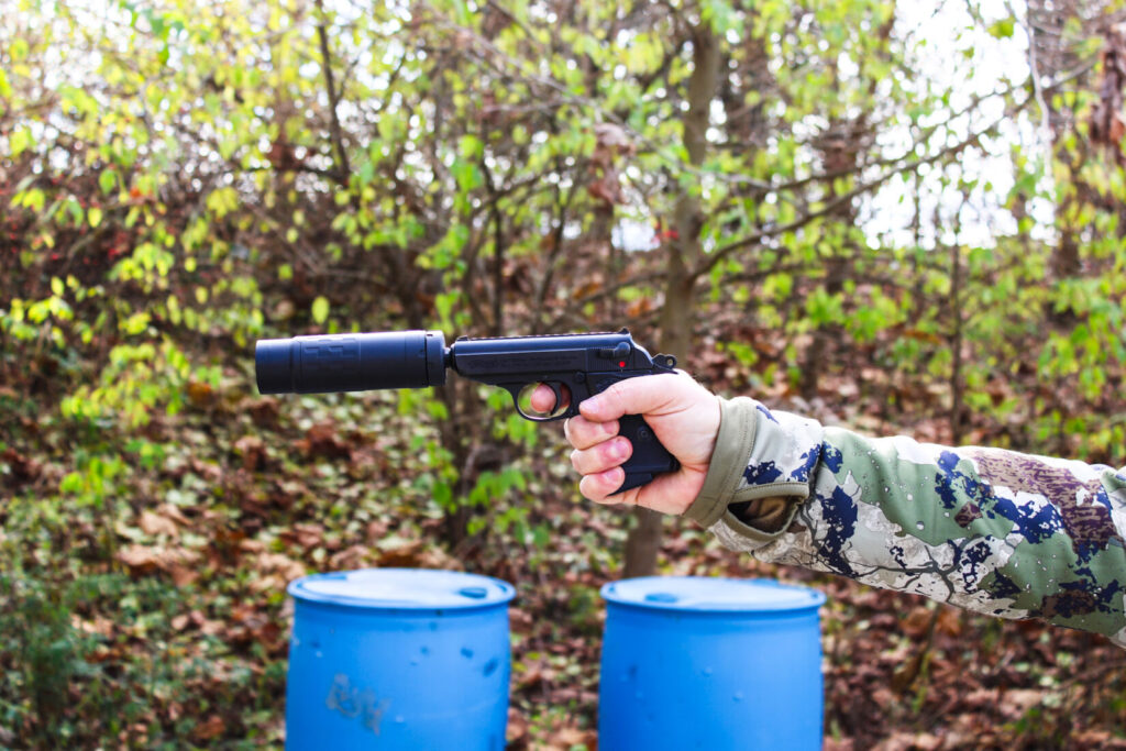 Walther PPK-SD with Silencerco Omega 36M in short configuration. 