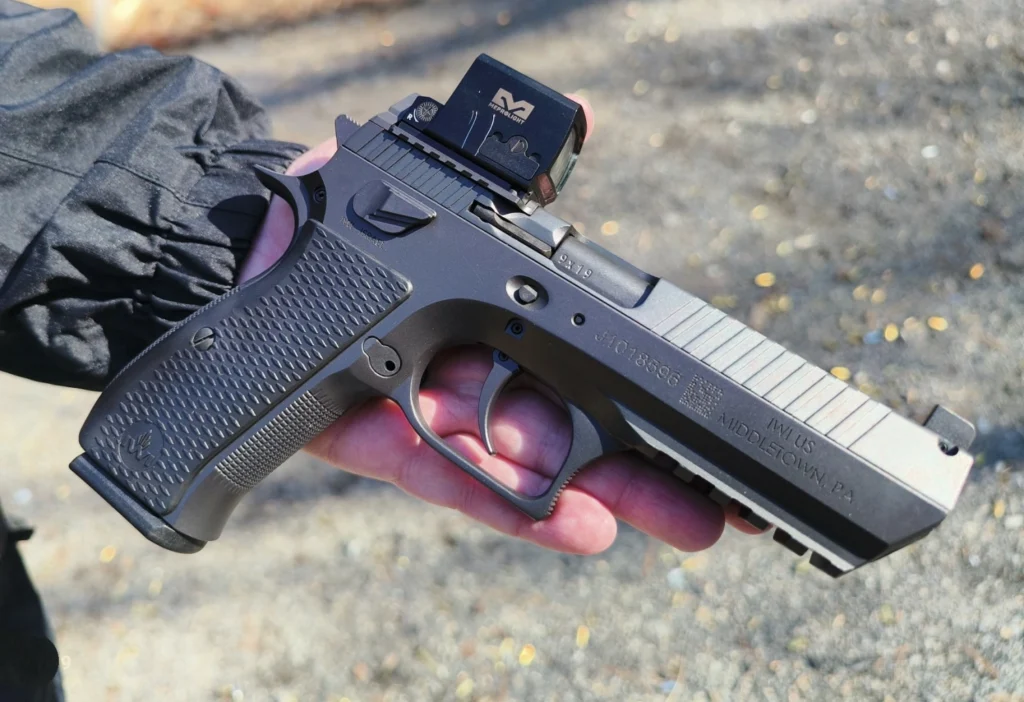 IWI Jericho F ORP pistol with a red dot optic