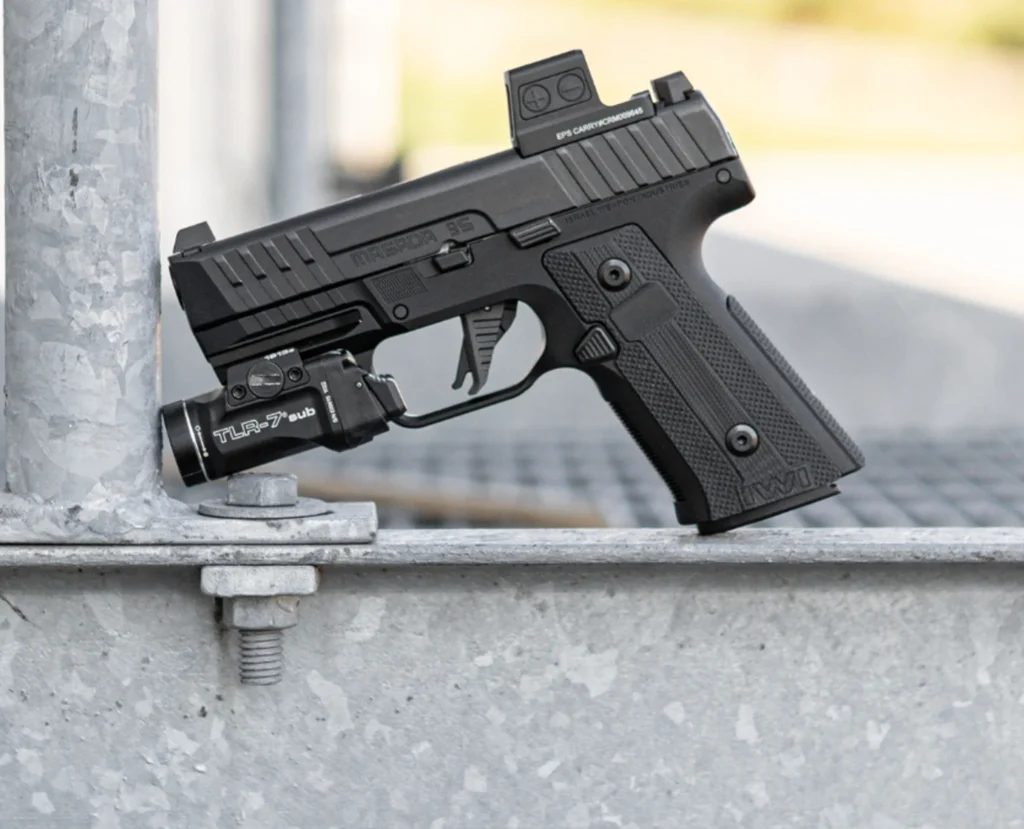 IWI Masada Slim Commander Elite with a red dot and weapon light