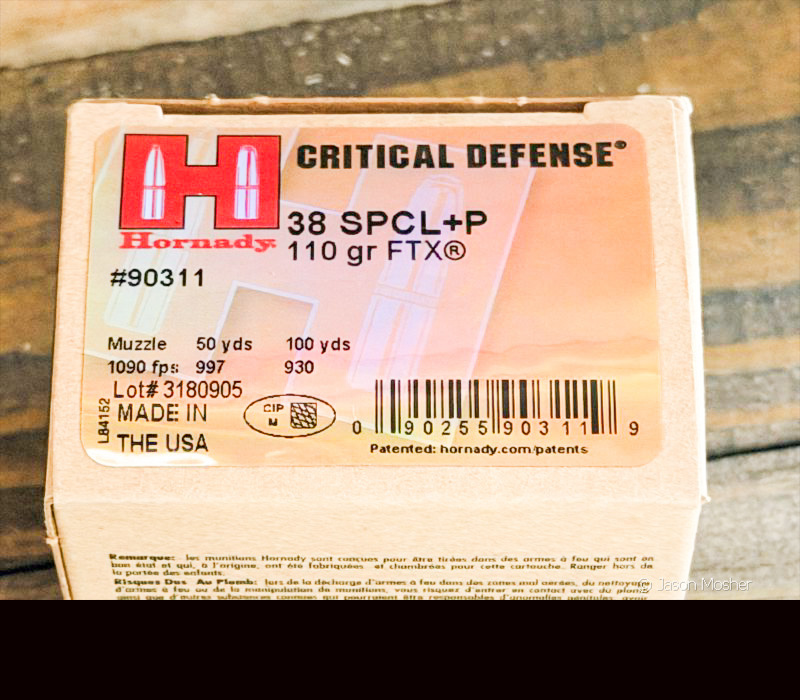 A light brown box of ammo showing the cartridge details on the label. 