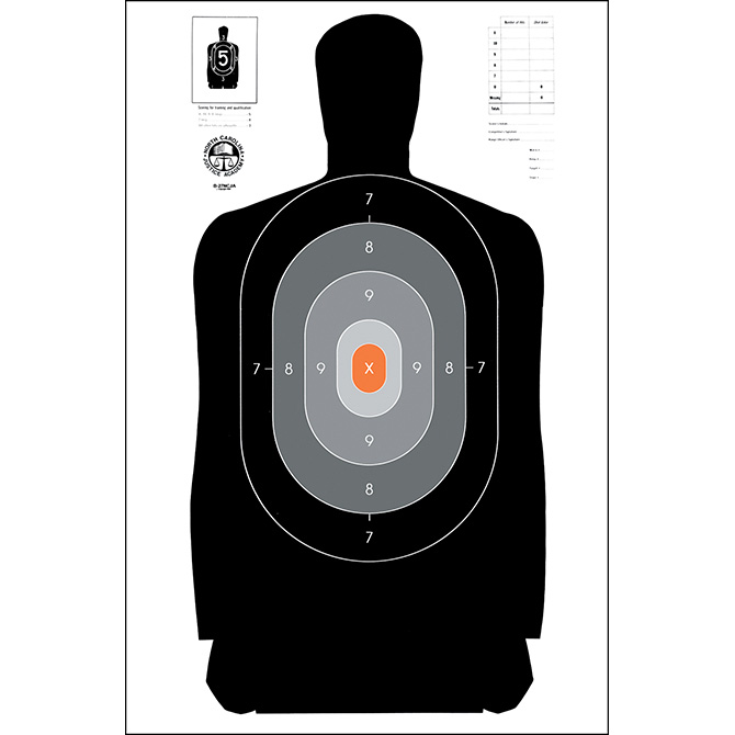 The North Carolina Justice Academy B-27 Law Enforcement qualification target