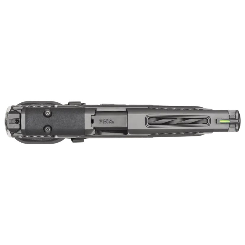All-new Smith & Wesson Performance Center M&P9 M2.0 Competitor HD top down view of slide and optic cuts. 