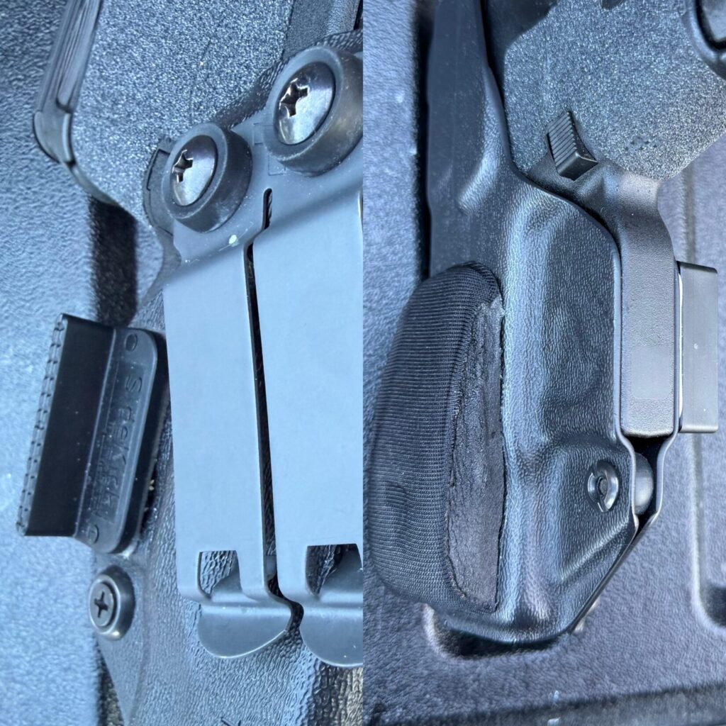 Holster with concealment wedge and concealment wing
