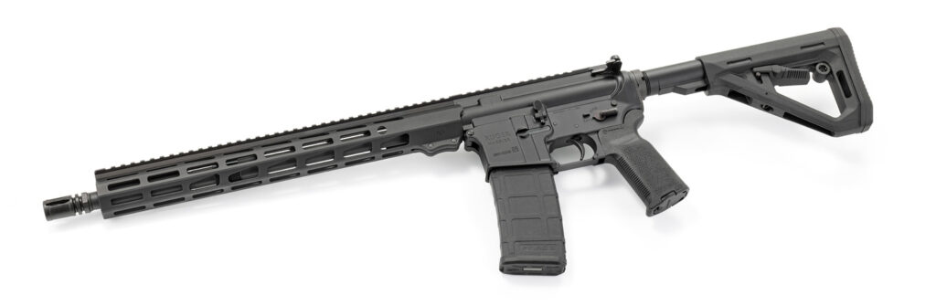 All new Ruger Harrier with a mid-length gas system and Magpul furniture.