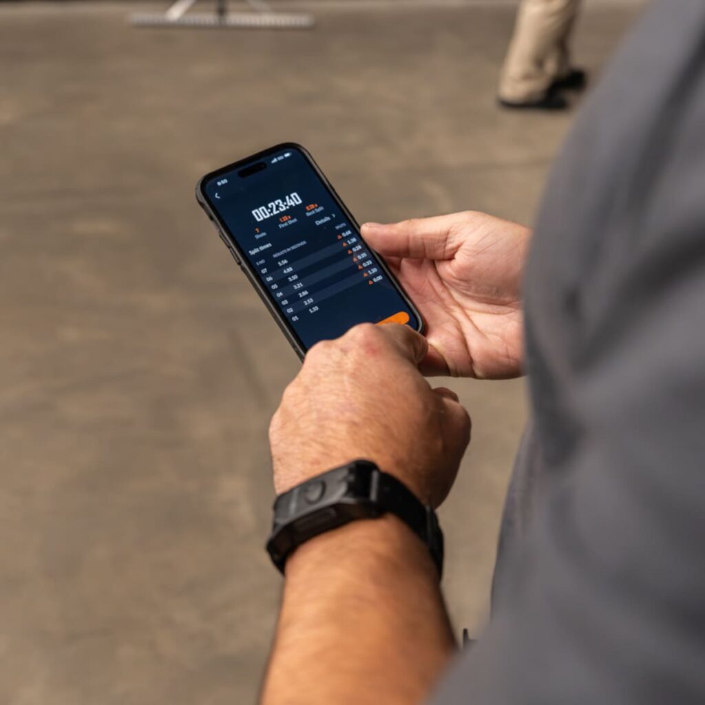 Walker's Shotsync app on phone