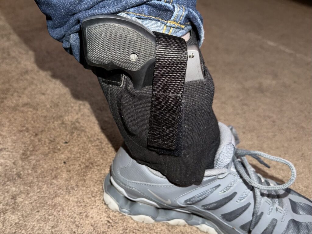 Ankle holsters are slow to draw, hard to defend in a physical fight & are known for guns/holsters flying off the body when running.