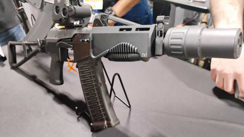 Profile view of the SR-3M by Roswell Rifle Works, a dimensional recreation of a specialized Russian assault rifle.  