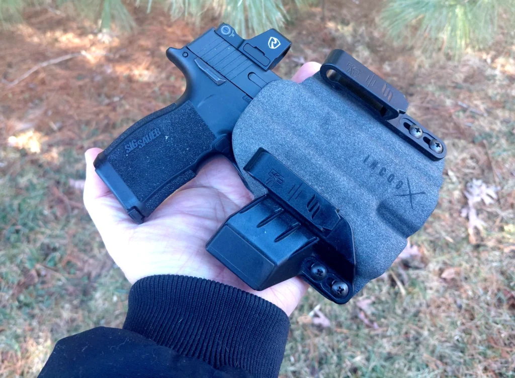 Sig Sauer P365XL concealed carry pistol in a Safariland IncogX holster