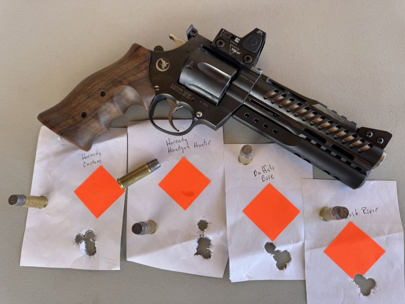 These groups were shot from a rest at 15 yards.