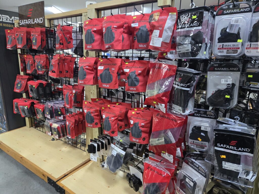 Safariland holsters on display