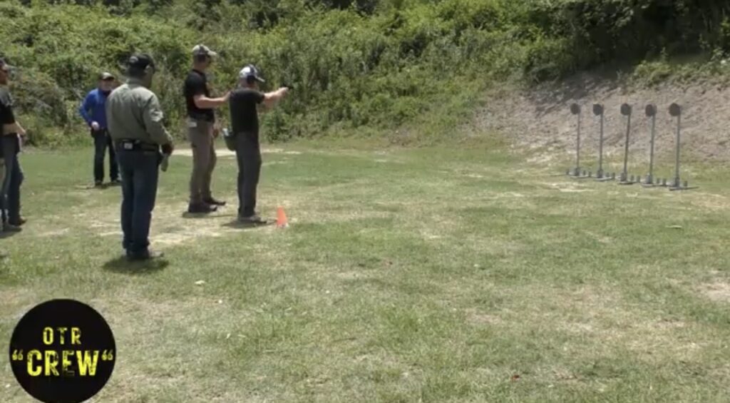 Members of the On The Range Podcast "CREW" shooting the War HOGG 1 to 5 drill during our NC range day