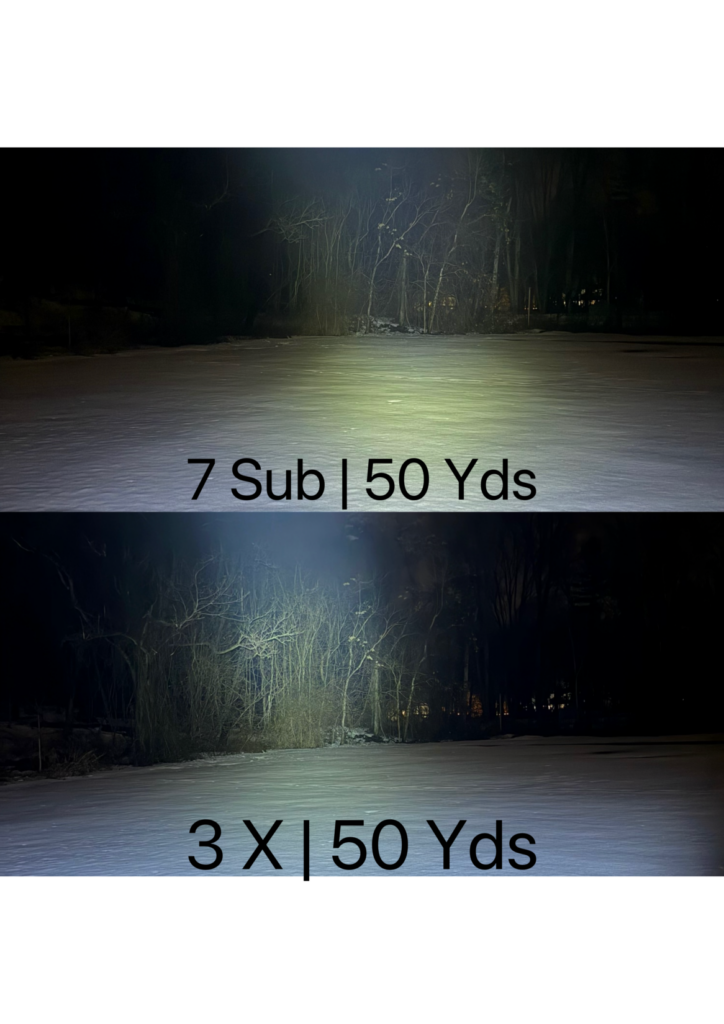 The TLR-7 Sub VS the TLR-3 X at 50 yards.