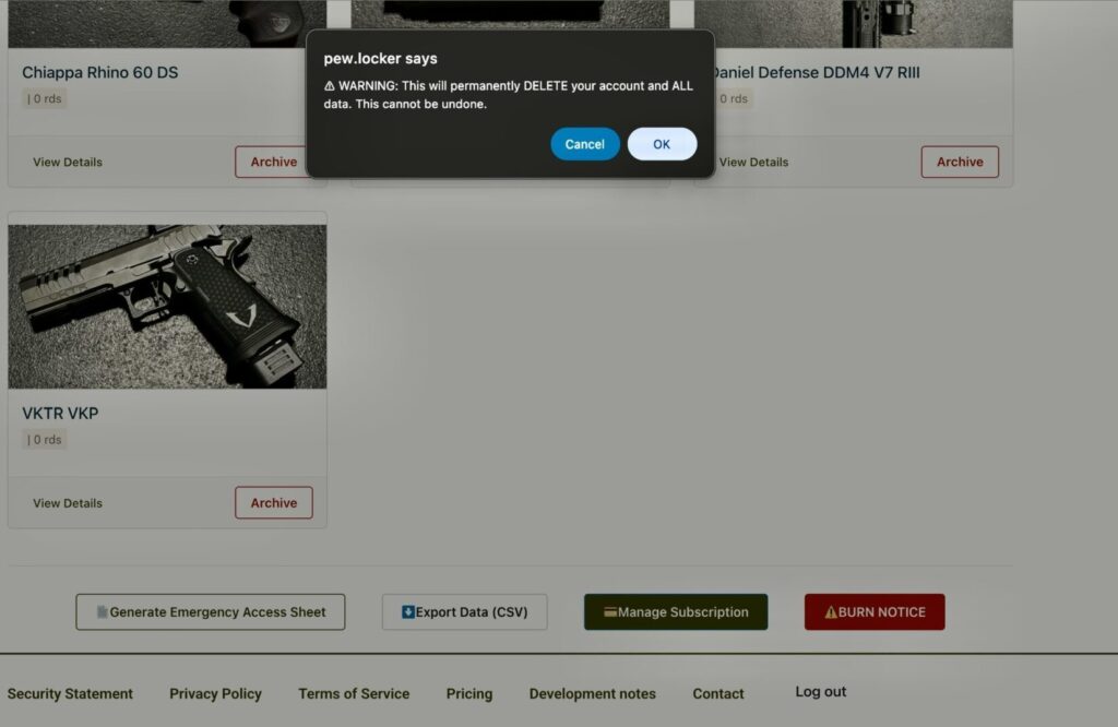 Screen Shot of website.