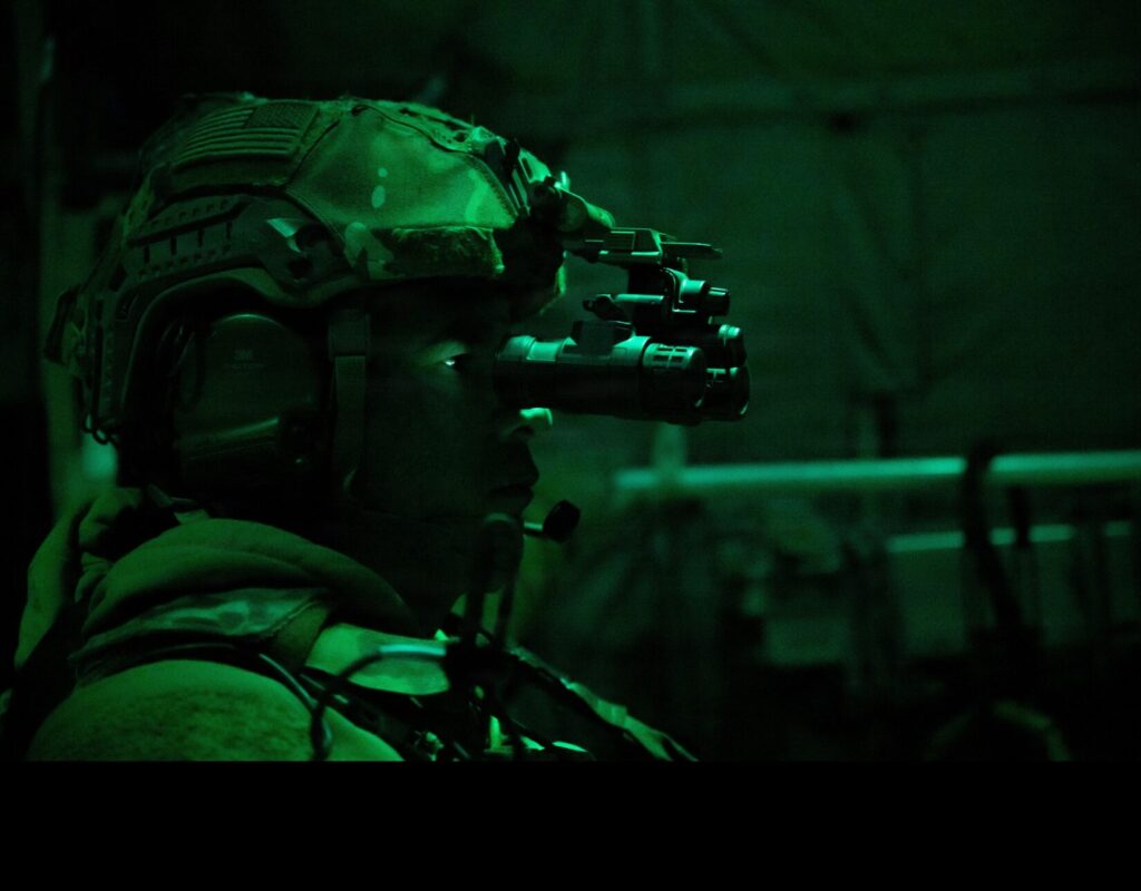 A U.S. Air Force Airman prepares to exit a C-130J Super Hercules during operations in the U.S. Central Command area of responsibility supporting Operation Epic Fury, March 10, 2026. Military Energy Gum is a standard fatigue‑management tool in the U.S. Military.