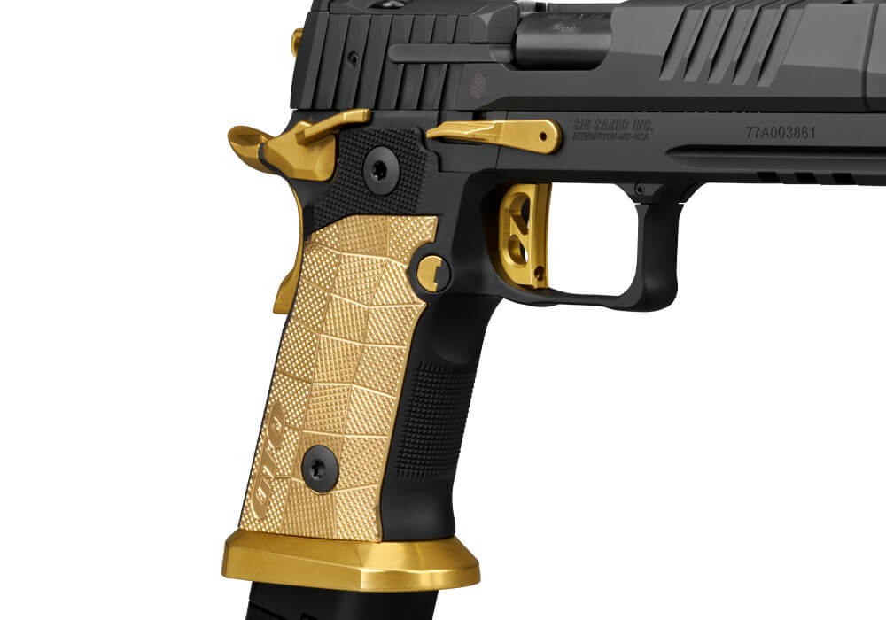 2011-syle pistol on a white background.