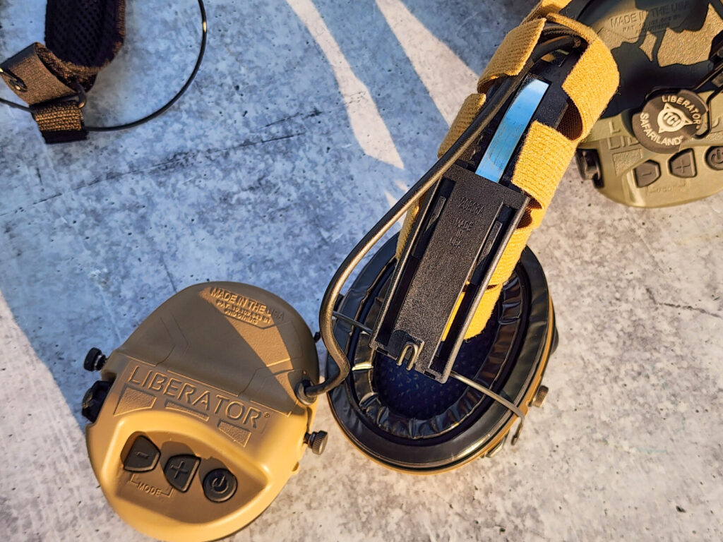 Removing the wire from the velcro headband cover on a Safariland Liberator HP 2.0 headset