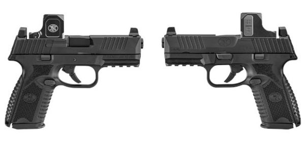 Black gun on a white background.