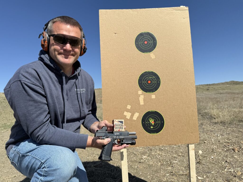 Hornady Critical Defense 115 accuracy with the STP SWAT.