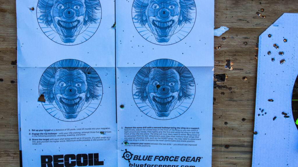 Targets on a wooden background.