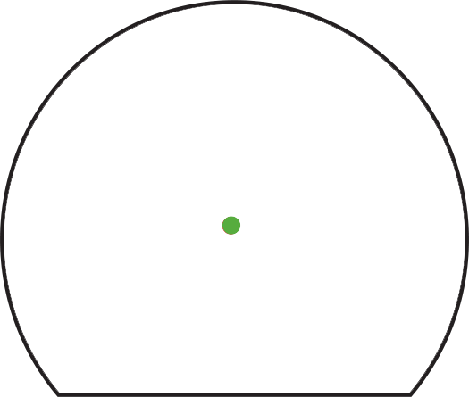 Green dot on a white background