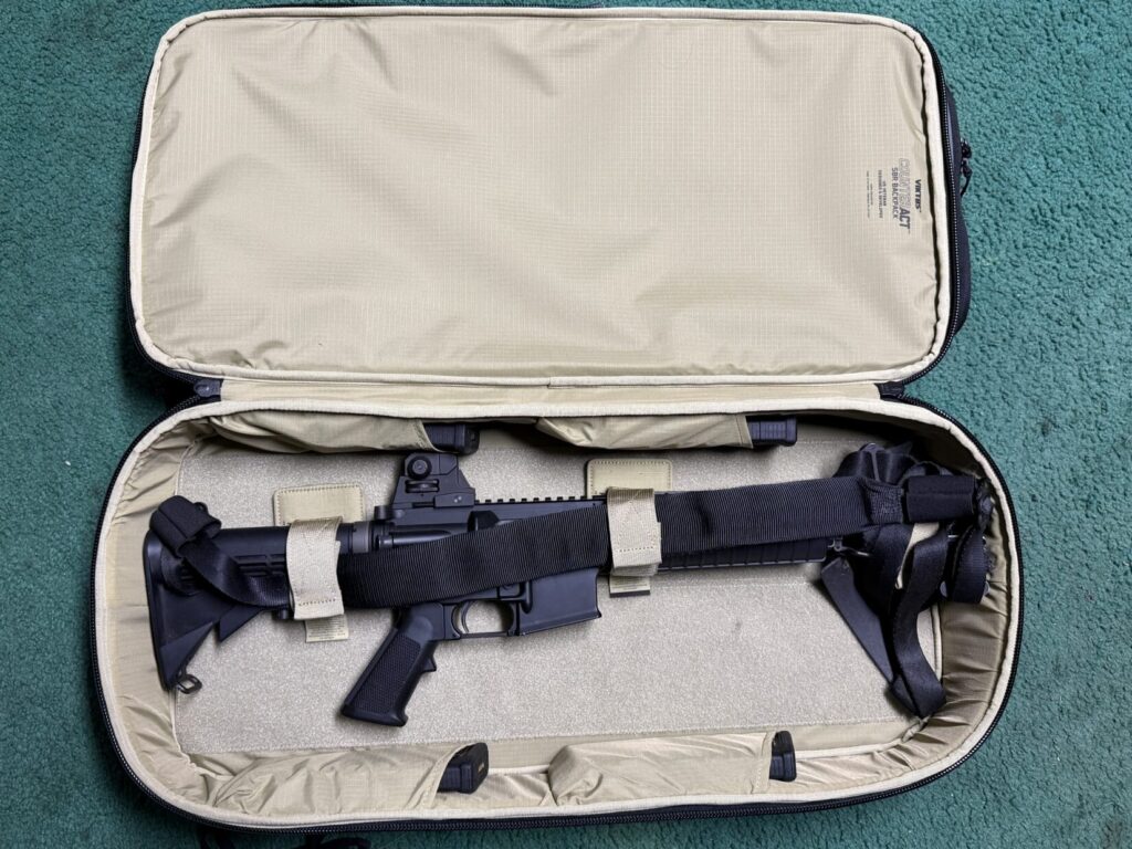 M4 Carbine secured in the Viktos Counteract SBR Bag.