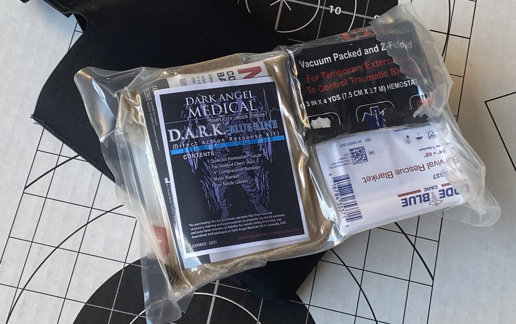 Dark Angel Medical: D.A.R.K. “Blue Line” Trauma Kit - Inside