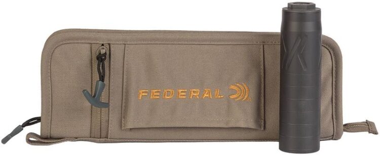 Tan Federal suppressor case on a white background.