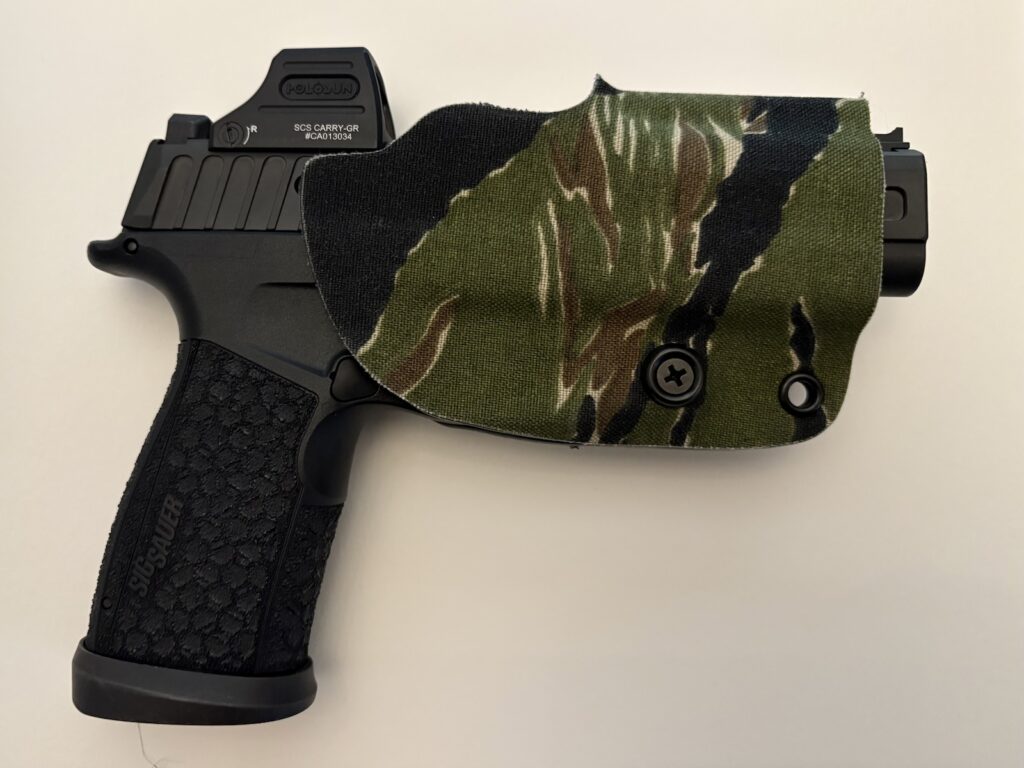 A p365 fuse in a gravity holster