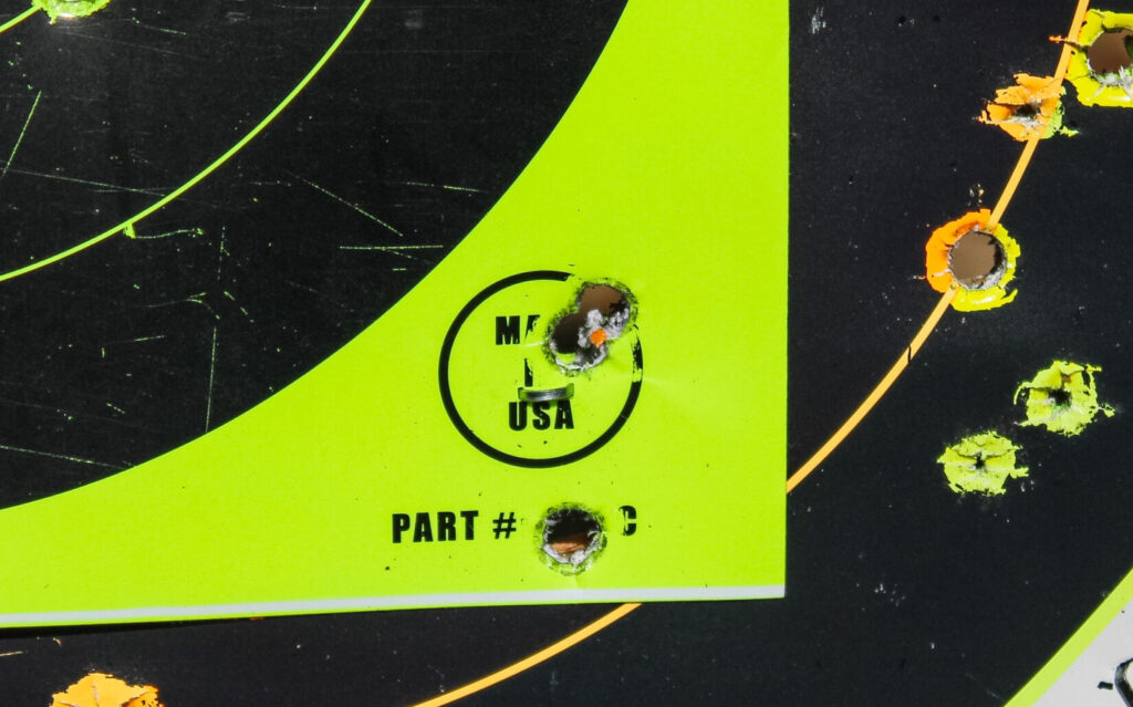 Close up of a target.
