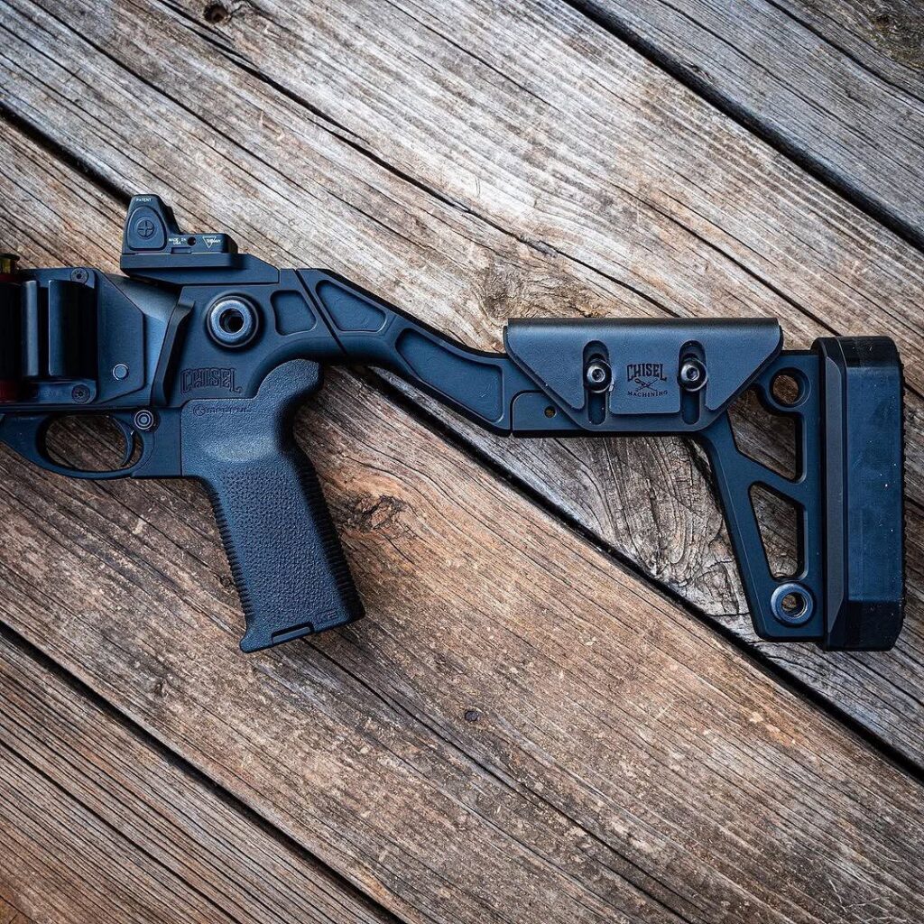 A shotgun buttstock with pistol grip