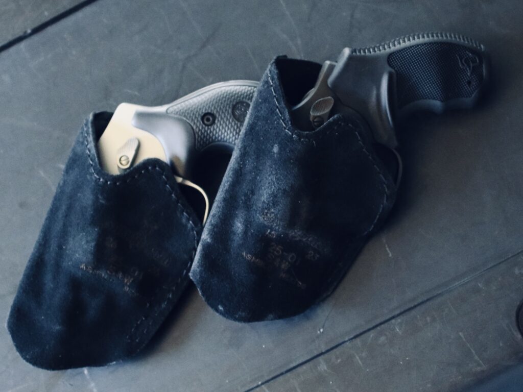 Pocket carry holsters, like the Model 25, are good for really small guns. You have to be able to get one in your pocket, but also get your hand on the grip and still draw it.