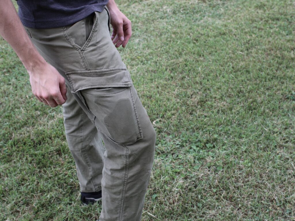 Pocket holsters in cargo pants work, too.