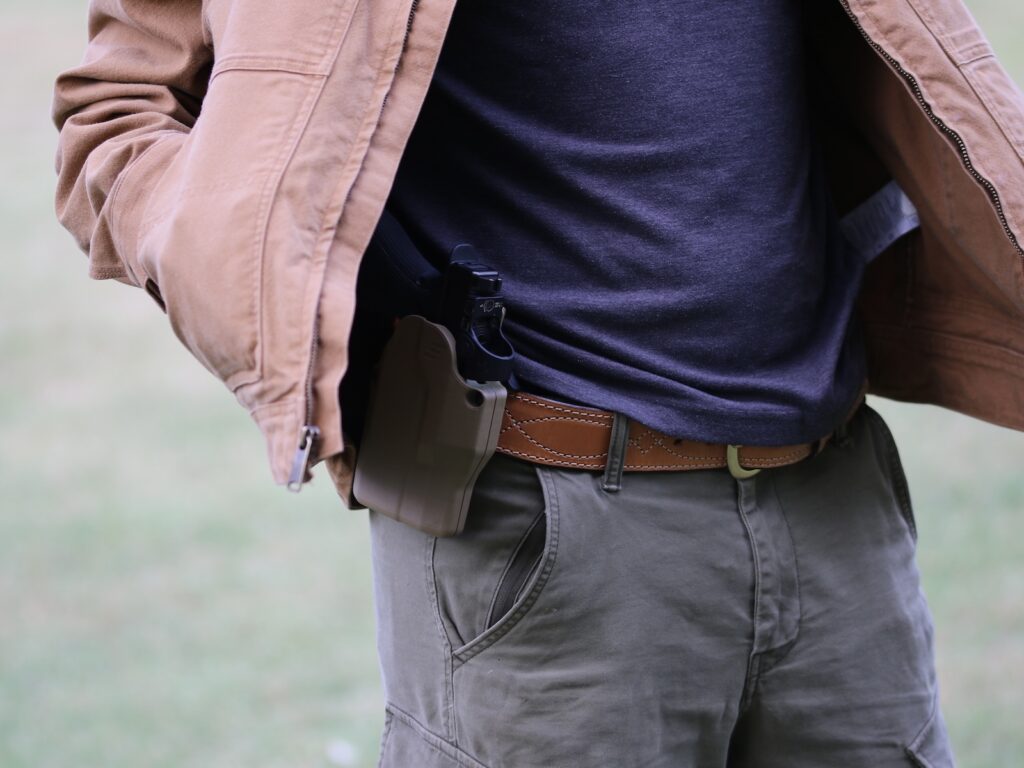 You'll need a coat or shirt long enough to cover a strong-side OWB holster, but this is one of the most comfortable ways to carry.