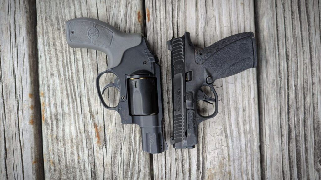 revolver and semi-auto handgun