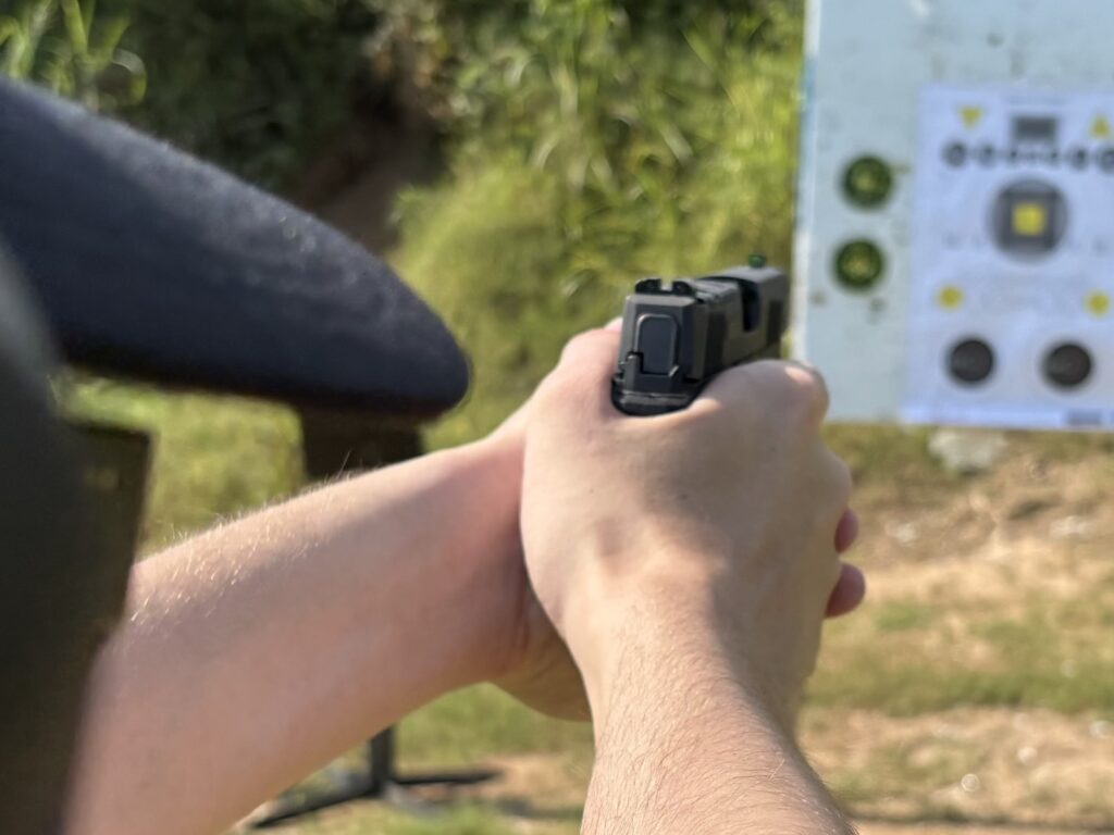 a shooter with a p365x