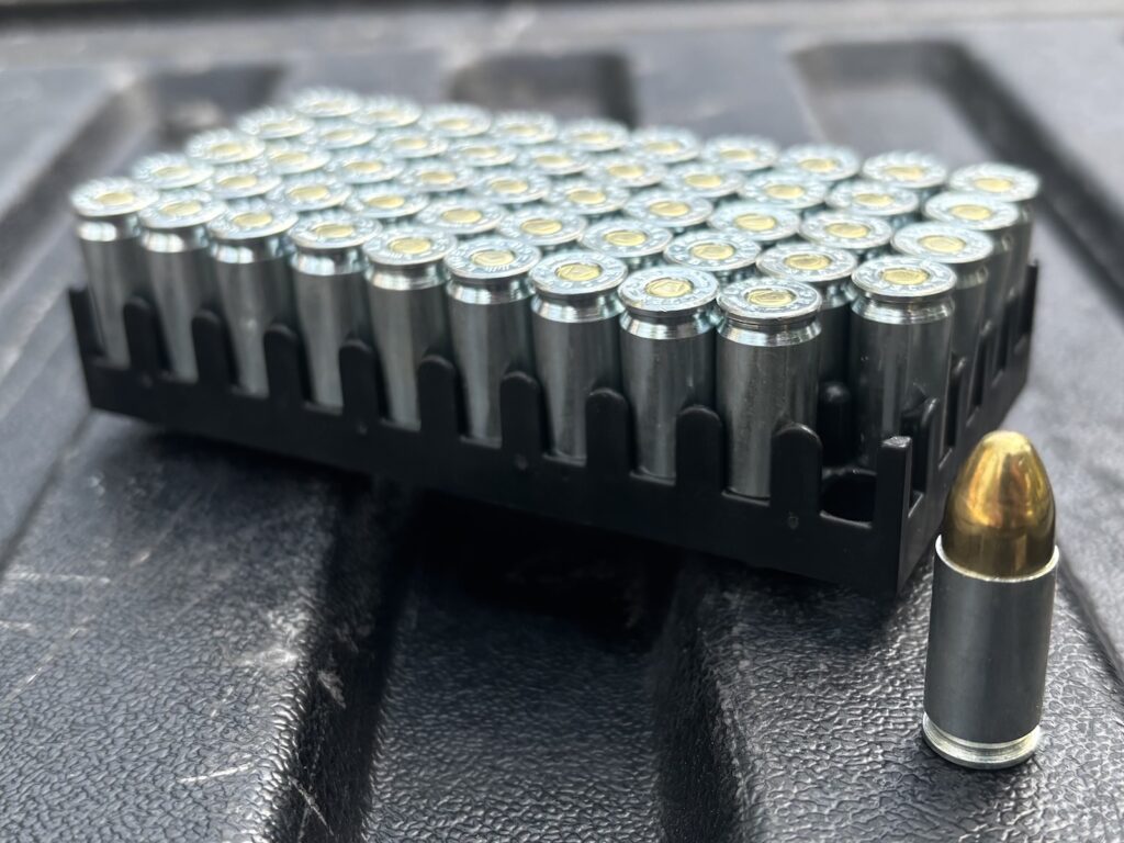 Ammunition Depot supplied the ammo we used for testing. MagTech's 115 grain ball is ideal for high-round-count range sessions. It has fast become my go-to for practice.