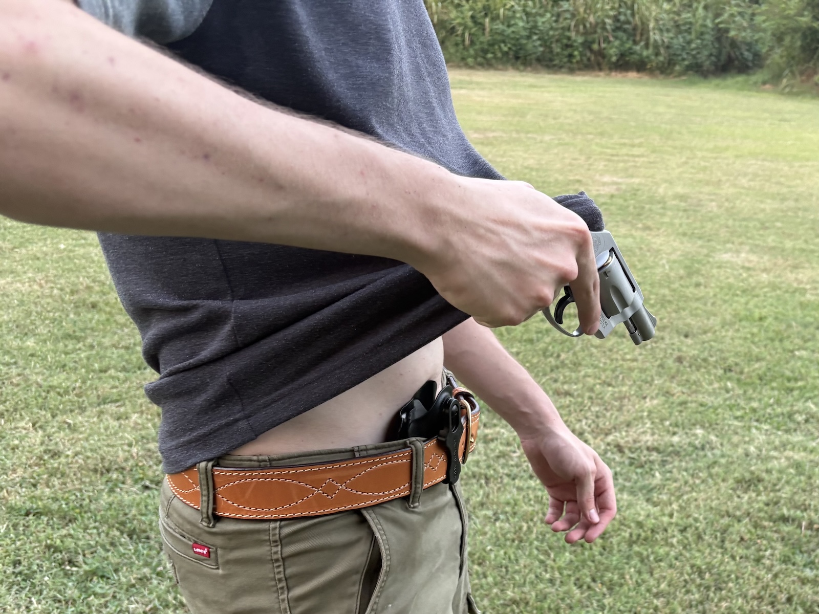 All forms of IWB require practice. Hammerless revolvers may have the easiest learning curve. Revolvers with hammers need to be cleared intentionally.
