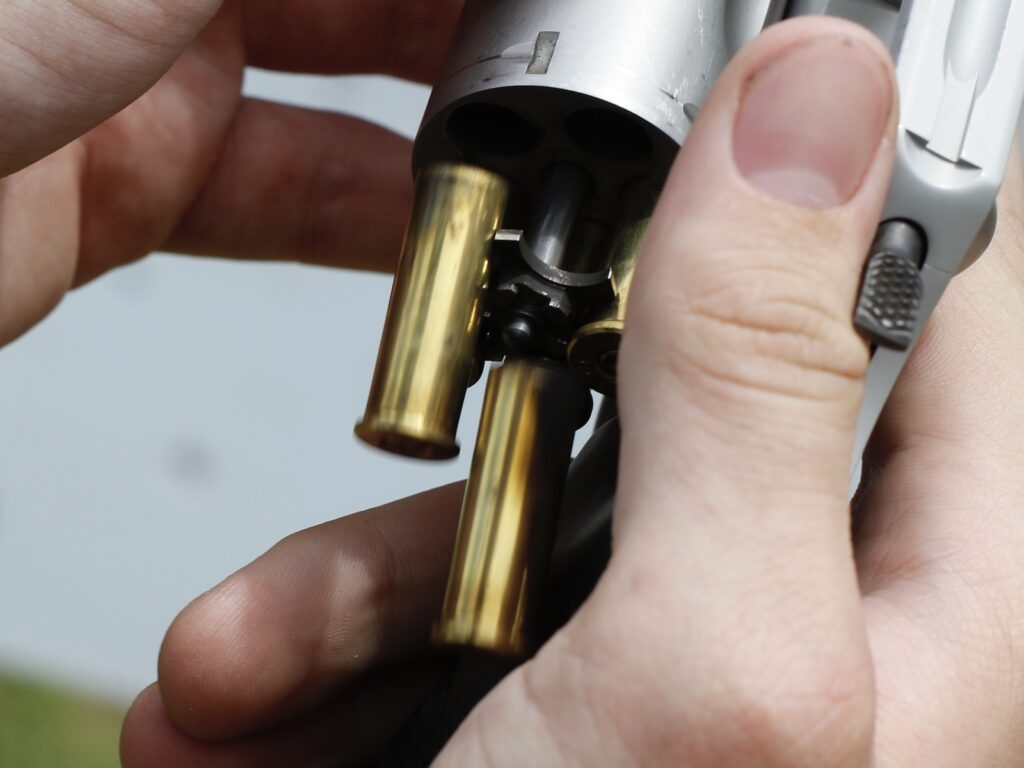 emptying out the shells from a J-Frame smith