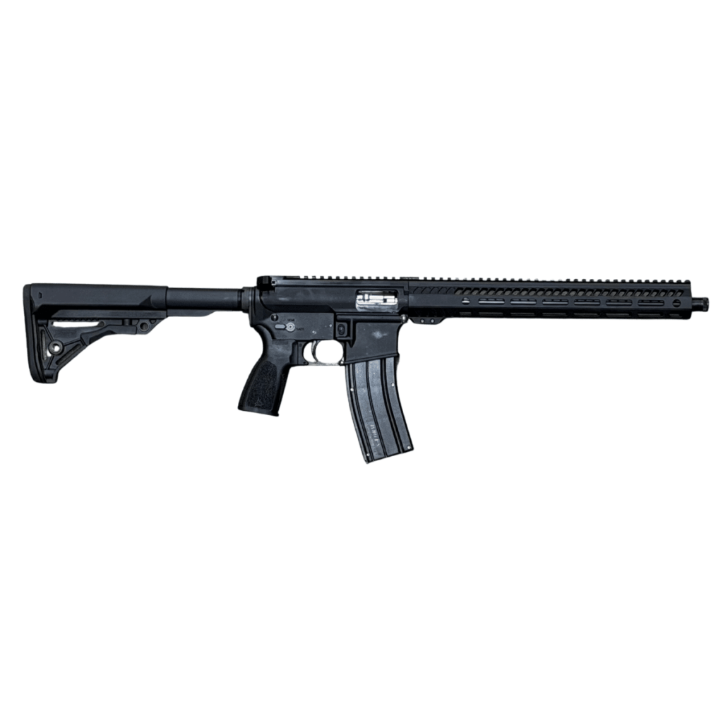 Black Rifle on a white background.
